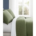 thumbnail image 3 of Brooklyn Loom Essential 100% Cotton Washed Softness 3-Piece Full/Queen Quilt Set in Green, Solid Color, OEKO-TEX Certified, 3 of 10