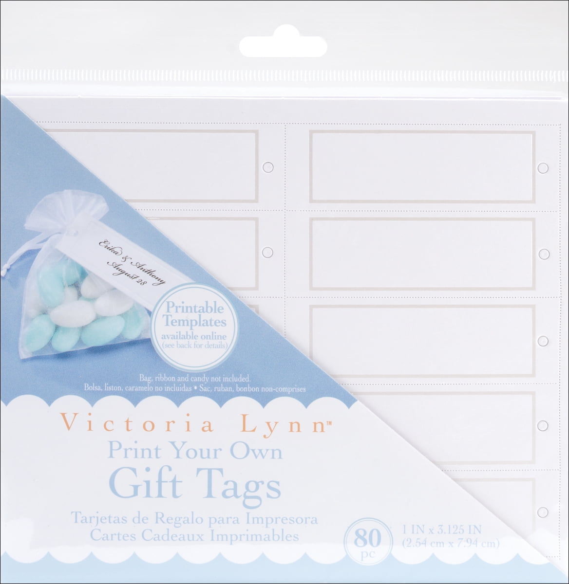 victoria lynn print your own gift tags 1 x3 125 80 pkg white