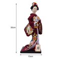 thumbnail image 4 of Muñeca kimono de geisha japonesa, estatua asiática, estatuilla de dama, decorativa, coleccionable Estilo D, 4 of 9