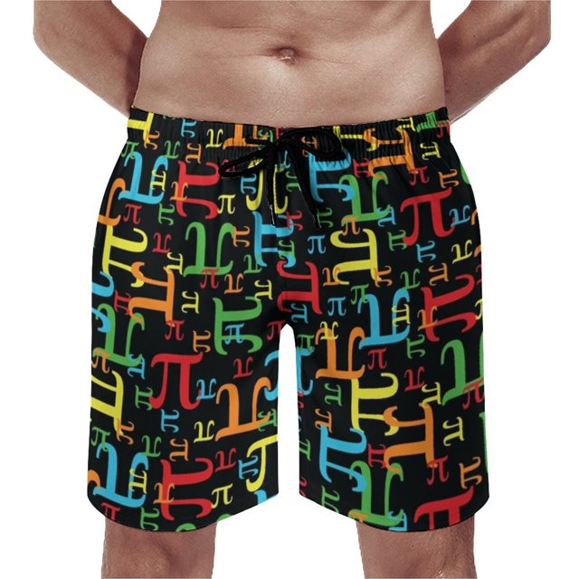 Board Shorts Math Linear Classic Swim Trunks Mathematics Eduion Men Quick Drying Sports Fitness Trendy Board Short Pants