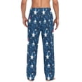thumbnail image 5 of Gnomes Snowflakes Mens Pajama Pants Cotton Elastic Waistband Lounge Sleep Pajama Bottoms Pj with Pocket, 5 of 7
