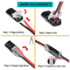 thumbnail image 5 of Conector enchufable de doble cable de 20 piezas, conectores de cable LED enchufables de 2 pines y 2 vías, con hebilla de bloqueo, conectores de cable rápidos, 5 of 7