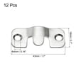 thumbnail image 2 of 12 Pcs Soporte de Montaje Empotrado, 50 x 19mm Gancho de Marco de Foto Interconectable para Colgar Cabeceras, Plata, 2 of 5