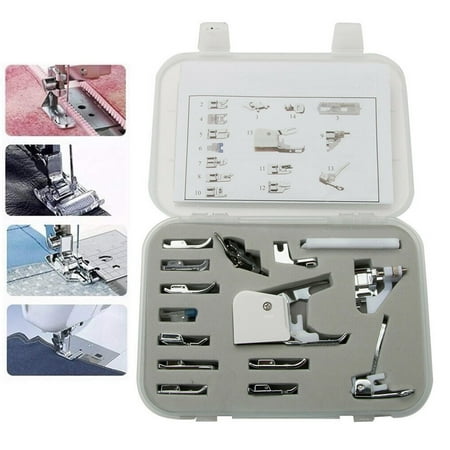 11/15Pcs Presser Feet Kit, Sewing Machine Parts, Household Sewing Machine Parts Quilting Zipper Walking Foot Presser Feet Kit