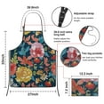 thumbnail image 3 of Pioneer Flower Floral Print Pattern Apron-Garden Aprons for Women with Pockets-Cotton Linen Waterproof Kitchen Cooking Gardening Aprons Adjustable for Kitchen,Cooking,BBQ and Salon 33x27 Inch, 3 of 7