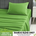 thumbnail image 3 of Lux Decor Collection Rayon from Bamboo Blend Twin Sheets Set - 3 Piece Soft Cooling Bed Sheets Set - Sage, 3 of 9