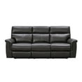 thumbnail image 3 of Abbyson Stirling Leather Reclining Sofa, Dark Brown, 3 of 4