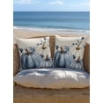 thumbnail image 5 of Outdoor Pillows Waterproof, Navy Blue Pumpkin Fall Bedding Throw Pillows with Insert for Couch Sofa Bed, Thanksgiving Botanical Rustic Vintage 16x16 Inch Pillowcases Decorative Patio Pillow Set of 1, 5 of 8