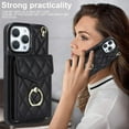 thumbnail image 2 of MYKOMI Crossbody Wrist Strap Leather Phone Case for iPhone 13 12 Mini 15 14 11 Pro XS Max XR X 7 8 Plus Wallet with Card Holder Cover,White,for iPhone 12 Mini, 2 of 7