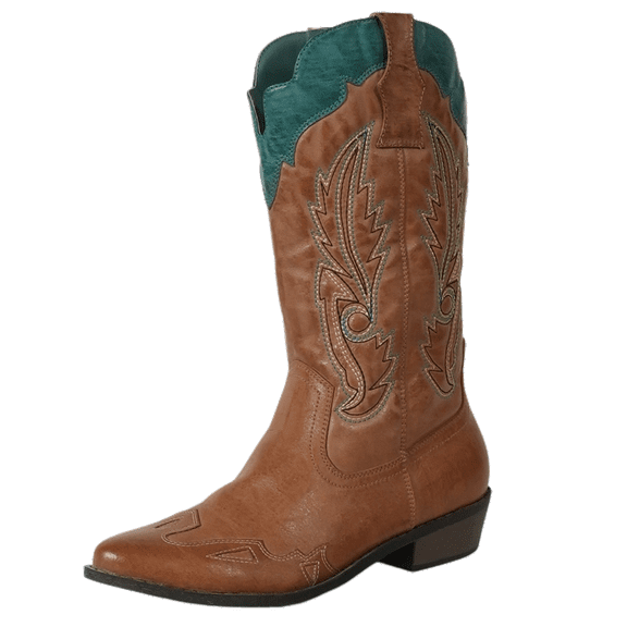 Coconuts by Matisse Cimmaron Faux Leather Cowboy Western Fashion - Tan/Turquoise 9
