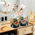 thumbnail image 3 of Yayeee 2 Pack Qtip Holder Bathroom Cotton Swab Canister with Lid Clear Dispenser Set, Goldfish Bowl, 3 of 6
