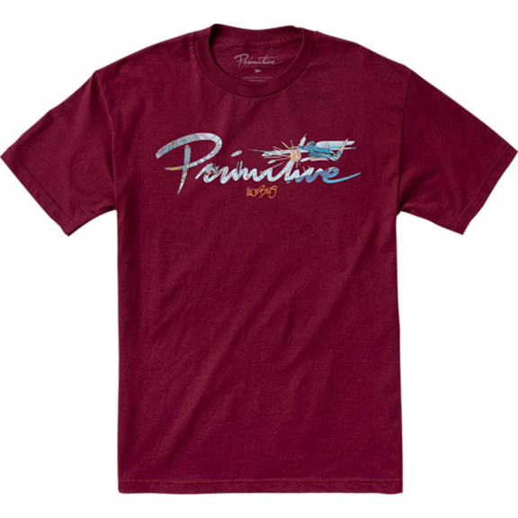 Primitive Skateboarding Moebius Nuevo Short Sleeve T-Shirt Burgundy, Small, Men's