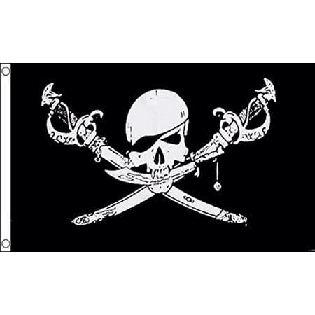 DEYOU Brethren Of The Coast Pirate Skull With Sabres Swords Flag 3x5 Feet Banner Flag