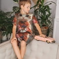 thumbnail image 4 of Balery Adorable Kitten In Kimono Conjunto de Pijama Infantil de Manga Corta con Estampado – Ropa de Dormir de Algodón Suave-XX-Large, 4 of 6
