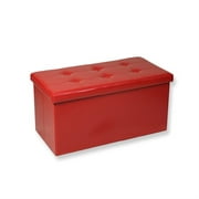 Jessar - Ottoman / Storage Footrest, Rectangular, From the Acadia Collection, Red