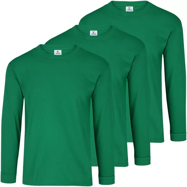 Paquete 3 Playeras Manga Larga Para Hombre Algodón