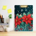 thumbnail image 2 of FORMRS Acrylic Clipboard with Low Profile Clip Standard A4 Letter Size, 12.5" x 9", Christmas Poinsettia, 2 of 8