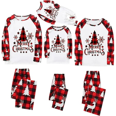 

Mommy And Me Matching Outfits Family Christmas Pajamas Matching Sets 2022 Plaid Buffalo Loungewear Set Outfit Xmas Tree Tops Reindeer Long Pants Pijamas de Mujer