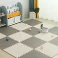 thumbnail image 2 of Wood Grain Puzzle Floor Foam Carpet Bedroom Splicing Mat  Baby Play Mat Interlocking Exercise Tiles30*30cm, 2 of 9