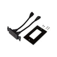 thumbnail image 5 of Buyer's Point HDMI Wall Plate[UL Listed] 2 Port Insert with 6-Inch Builtin Flexible Hi-Speed HDMI Cable with Ethernet Decora Style 2-Piece Pigtail Jack/Plug for Dual Outlet Port Pack of 100 Black Kit, 5 of 6