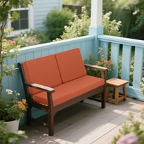 Outdoor Furniture Outdoor Loveseat Cushion Set 48X24X4.5inch Deep Seat Cushions for Patio Furniture, Waterproof Replacement Patio Chair Cushions Set of 2, Double seat red,Patio Umbrella