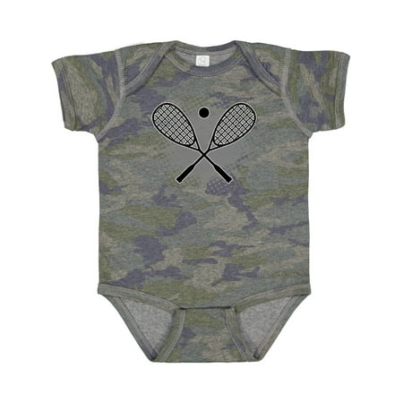 

Inktastic Squash Sport Rackets and Ball Gift Baby Boy or Baby Girl Bodysuit