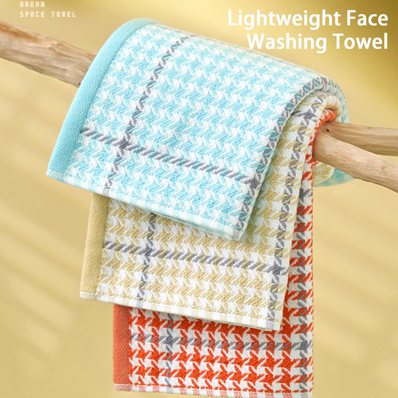 Honrane Face Washing Towel Contrast Color Thicken Great Water