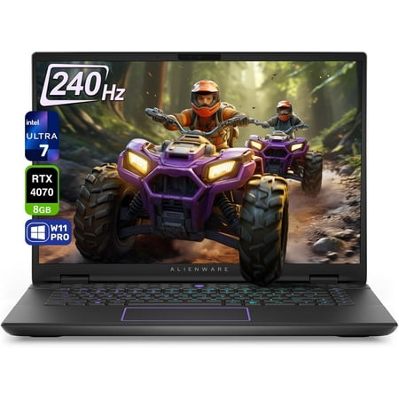 Alienware M16 R2 Gaming Laptop, Intel Core Ultra 7-155H, 32 GB DDR5 Ram, 2 TB PCle SSD, 16" QHD+ (2560x1600), Nvidia Geforce RTX 4070, Windows 11 Pro