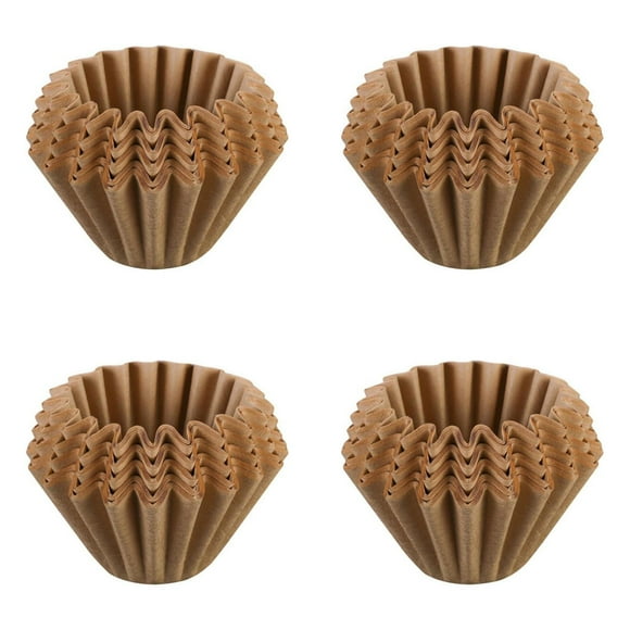 MOQIN 1-2 Cup Unbleached Coffee Filters, Pack of 200 Disposable Natural Brown Paper Coffee Filter,Small Pour Over and Drip Pot, Mini Coffee Travel Brewer,Single Serve Coffee Pot
