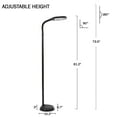 thumbnail image 5 of Lavish Home 73-inch Natural Sunlight Floor Lamp with Bendable Neck (Black), 5 of 6