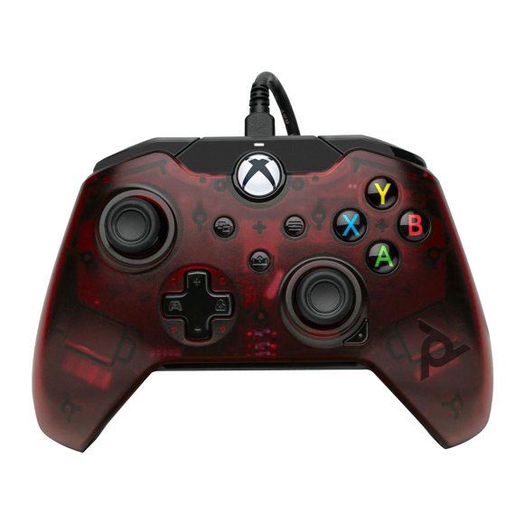 PDP Gaming Wired Controller: Crimson Red - Xbox Series X|S, Xbox One, Xbox, Windows 10, 049-012-NA-RD