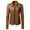 Brown, variant on Yoodem Leather Jacket Women Womens Winter Jacket Womens Long Sleeve Leather Jacket Motorcycle Leather Jacket Pu Leather Jacket Fashion Womens Jacket Coat Leather Jacket Black L