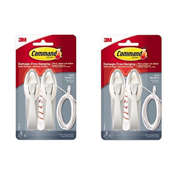 Command Cord Bundlers, Cord Organizer, 2Bundlers Per Pack, Sold As 2
