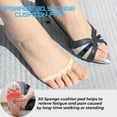 thumbnail image 5 of 6 Pairs Women's Toe Cover with Padding Toe Topper Liner Socks Non-Skid Bottom, 5 of 6