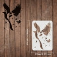 thumbnail image 3 of Birds Stencils Template 8.3x11.7inch Plastic Dancing Girl Drawing Painting Stencils Rectangle Flying Birds Reusable Stencils for Painting on Wood, Floor, Wall and Tile, 3 of 9
