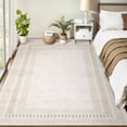 thumbnail image 2 of Garvee 4'x6' Modern Bordered Area Rug Geometric Carpet, Washable Non Slip Rug for Living Room Bedroom Home Decor, Beige, 2 of 10