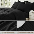 thumbnail image 7 of Sonoro Kate 5 Pieces Twin Comforter Set, Bed in a Bag for All Seasons, Soft Bedding Set with Comforter, 1 Flat Sheet, 1 Fitted Sheet, 1 Pillowcases, 1 Pillow Shams, Dark Gray, 7 of 7