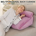 thumbnail image 6 of Eurhowing Adjustable Bed Wedge Pillow, Memory Foam Triangular Headboard Pillow with Neck Roll Pillow, Back Support Rest Pillow for Reading & Sleeping, Pink, 6 of 11