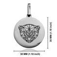 thumbnail image 2 of Stainless Steel Geometric Polygon Polar Bear Animal Round Medallion Pendant Necklace, 2 of 3