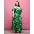 thumbnail image 2 of Plus Size Floral Cold Shoulder Ruffle Maxi Dress, 2 of 3