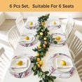 thumbnail image 5 of Red Cherry Round 15 Inch Placemats Set of 4, Spring Floral Branches Ink Painting Art Wood Gray HeatResistant Non Slip Place Mats for Dining Table, Wipeable Braided Kitchen Table Mats for Housewarming, 5 of 9