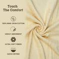 thumbnail image 5 of Casa Lino 2Pc Premium Bath Sheets (Extra Large) for Adults (72" x 36") - 100% Cotton, 400GSM, Ultra Absorbent (Cream), 5 of 6