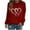 XQRN1-Wine, variant on VKOYWKM Valentine Tops for Women Long Sleeve T-Shirts Love Heart Graphic Tees Crew Neck Loose Fit Holiday T-Shirts Valentines Day Gifts Tops