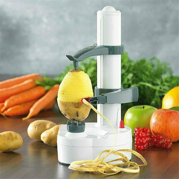 Eurhowing Electric Potato Peeler, Apple Peeling Machine, Kitchen Automatic Rotating Peeling Tool for Fruit & Vegetable, White