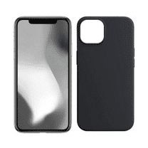 Qixxronics for iPhone 12 Silicone Case Shock-Absorbent Slim Protective Phone Cover (Black)
