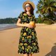 thumbnail image 4 of Disketp Bees and Sunflowers para Vestido de Manga Corta para Mujeres, Vestidos de Verano para Mujeres, Casual y Holgado para la Playa, 4 of 6