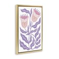 thumbnail image 3 of Stupell Industries Eclectic Wavy Purple Blooms Gold Floating Frame Canvas Art, 17 x 25, by Martina Pavlova, 3 of 8