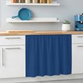 thumbnail image 5 of Navy Blue Small Sink Skirt, Bathroom Vanity Cabinet Adhesive Curtain, Modern Rustic Deep Blue Solid Cover Utility Under Sink Cover Decorative Kitchen Cabinet Curtains 10"x11", 5 of 8