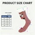 thumbnail image 3 of Wuxian Cozy Socks Fuzzy Slipper Socks Thick Warm Plush Lined Cute Animal Pattern Winter Thermal Non- Booties Stocking Breathable Lightweight Footwear,Grey,One Size, 3 of 3