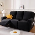 thumbnail image 1 of Nvzi Couch Cover Argyle Jacquard Stretch Sofa Covers Reclining Chair Cover for Living Room Sofa Easy Fit Washable Furniture Sofa Protector 3 seat (Black), 1 of 4